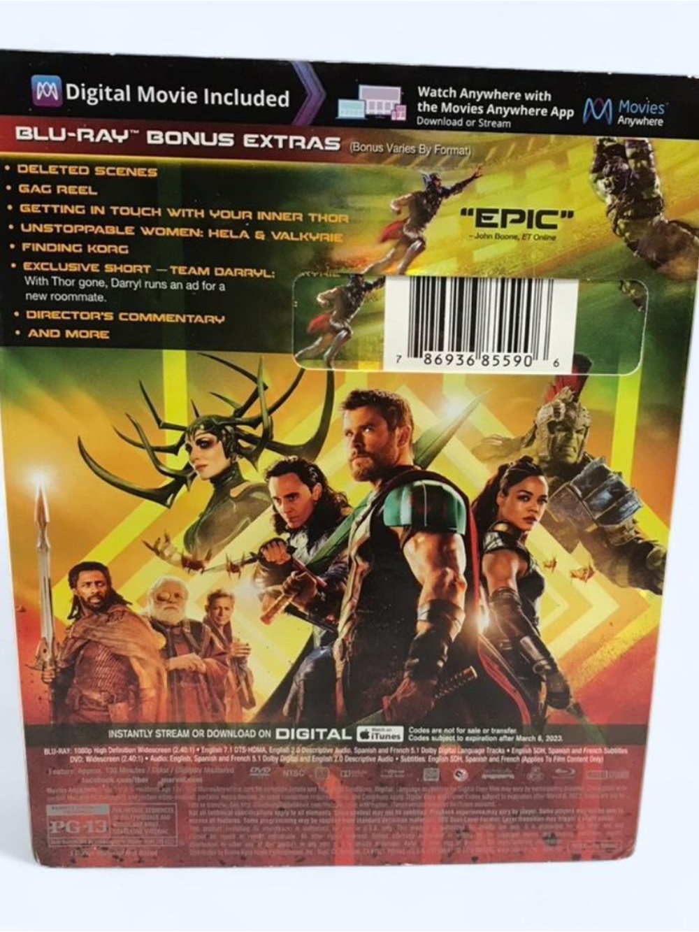 Marvel Thor: Ragnarok blu ray - Picture 2 of 2